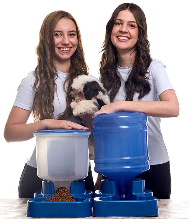 bebedouro e comedouro automático para cães e gatos com reservatório