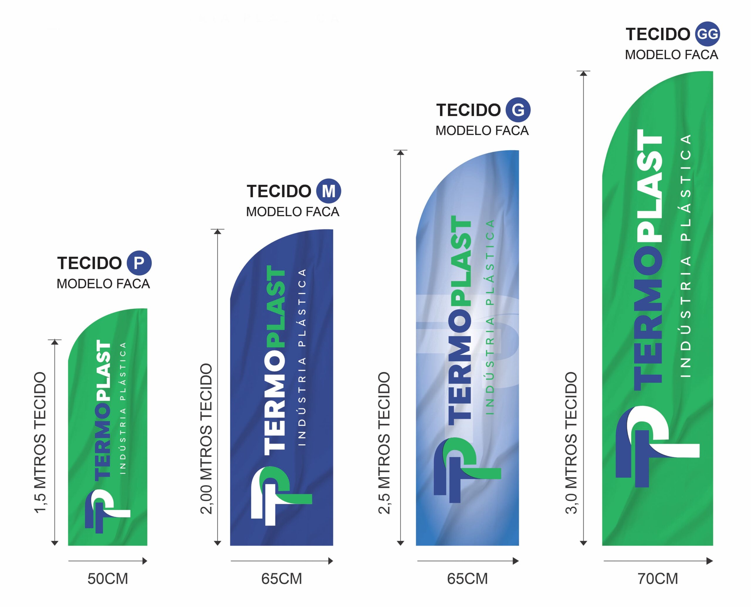 Medidas de tecidos ideais para nossas hastes